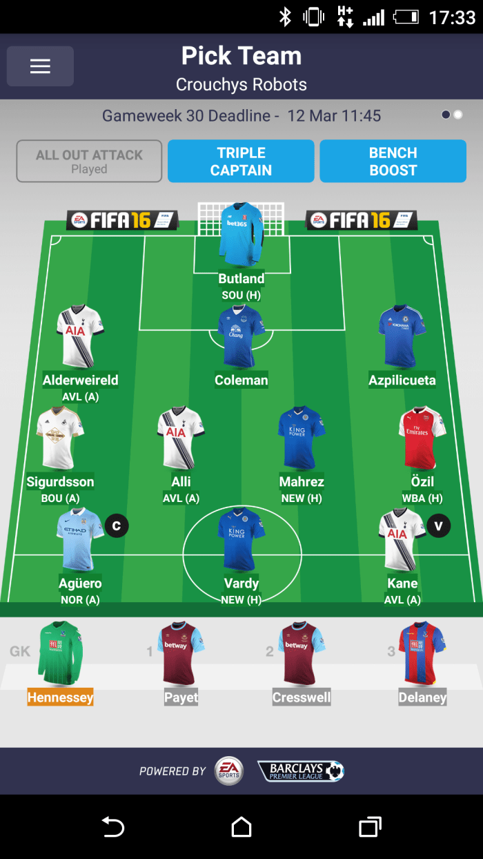 Gameweek 30